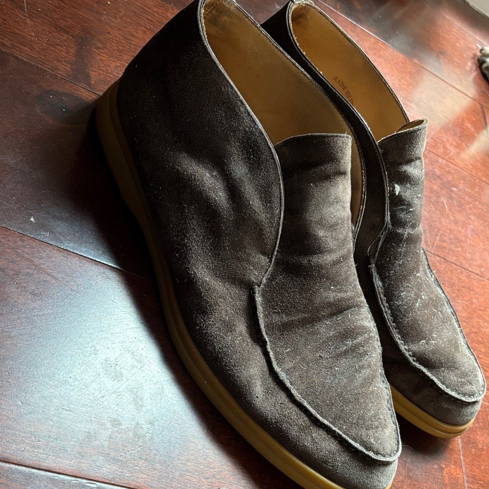 Loro Piana Suede Chukka Boots in Rich Brown